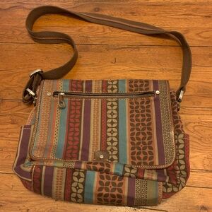 Fossil Multicolor Boho Messenger Crossbody Bag